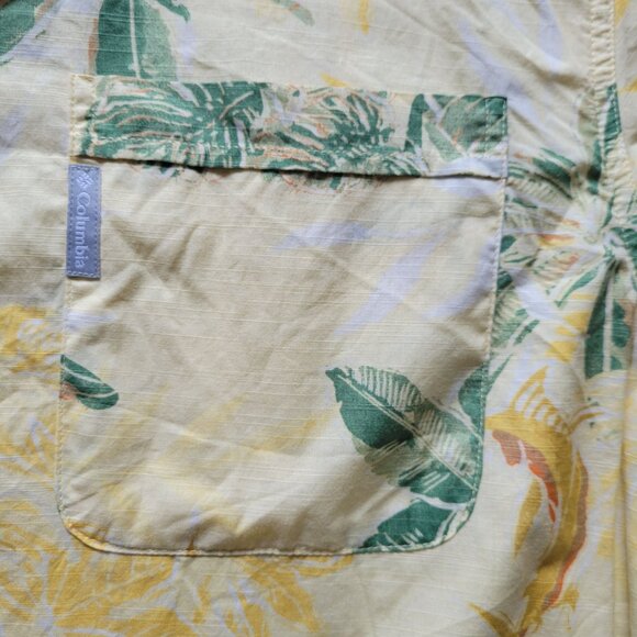 Columbia Mens Hawaiian Short Sleeve Shirt Size L - Picture 2 of 4